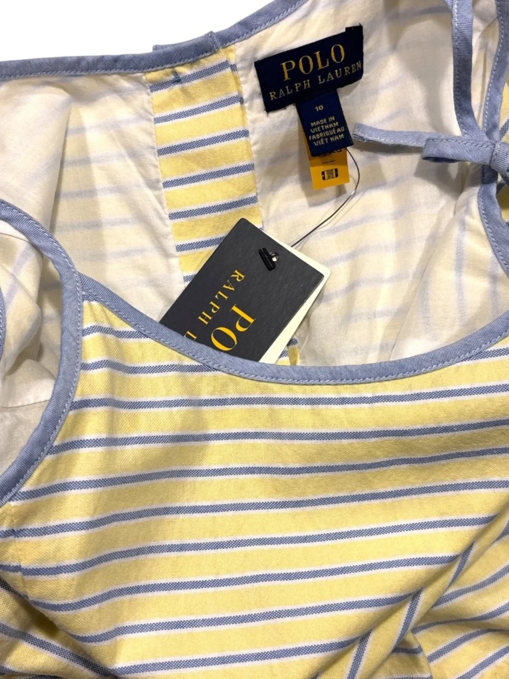 Polo Ralph Lauren Girls Striped Dress - Size 10 NWT